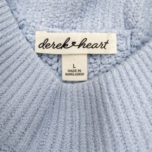 Derek Heart Women's Soft Blue V-Neck Sweater